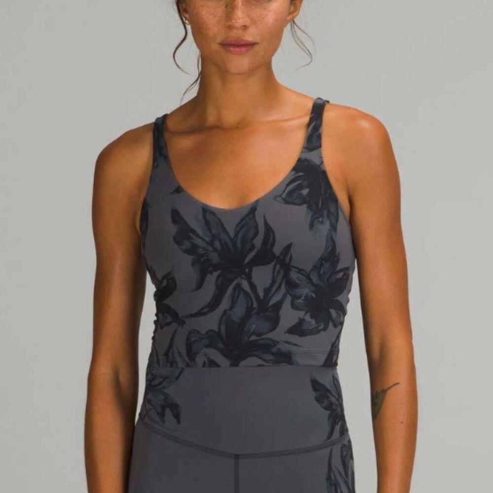 Lululemon Align Tank Top A/B Cup Botanical Bloom Anchor Multi Size 4 Activewear